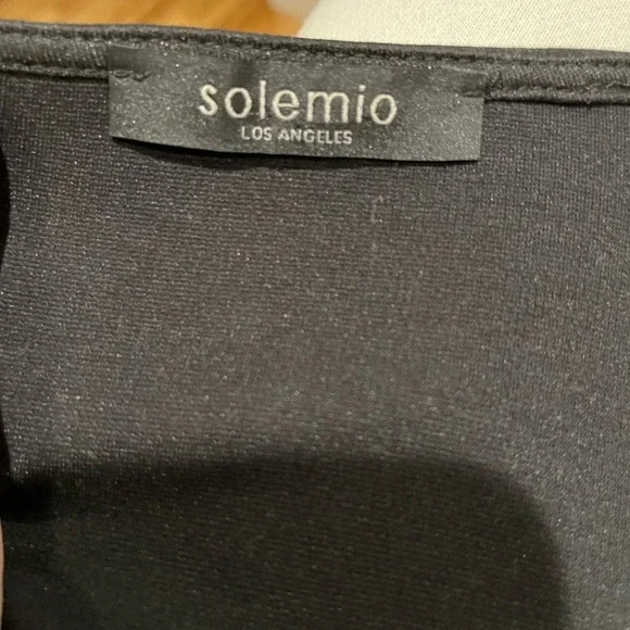 Women's Solemio Strapless Lace Panel Accent cocktail Dress Size - Picture 6 of 7